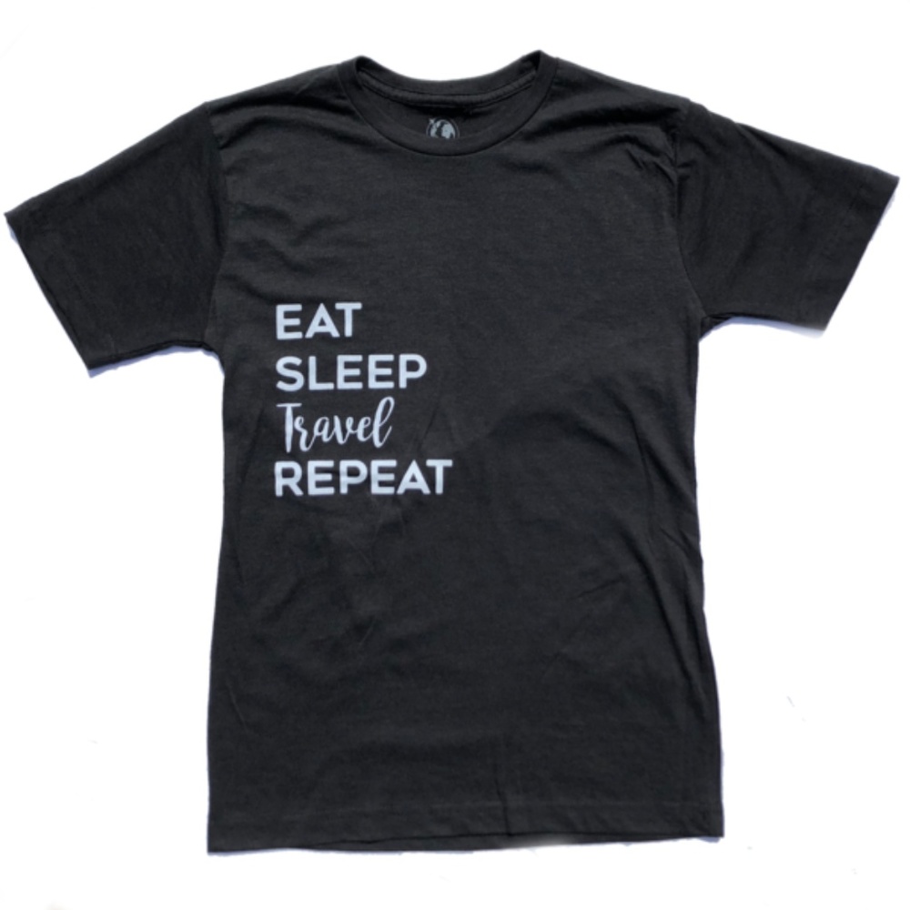 EAT SLEEP TRAVEL REPEAT Travel T-shirt
